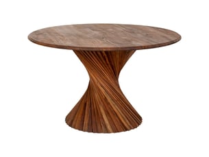 Table à manger en bois marron 130x130x75 cm (hauteur)
