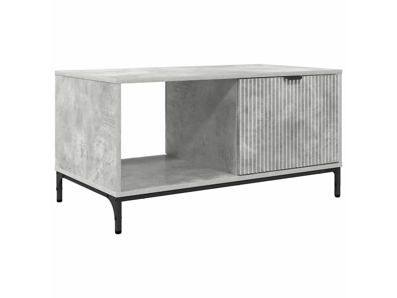 Table basse - table de salon - table à thé gris béton 90 x 49 x 46 cm bois d'ingénierie - Conforama A