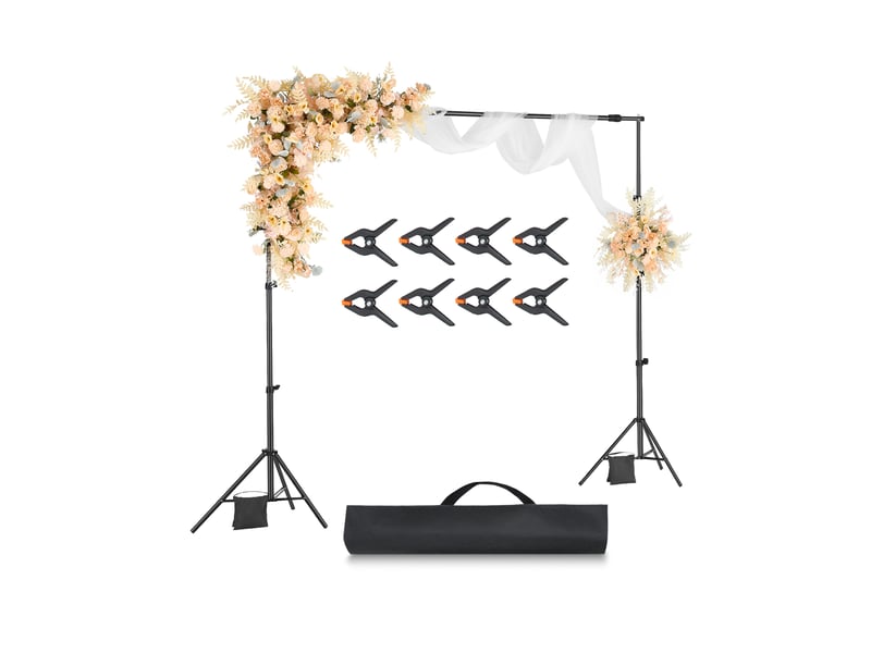  Vevor support toile fond 213x300 cm, acier, 3 barres.  - Conforama A