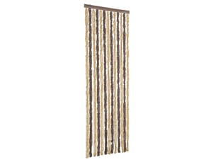 Rideau anti-mouches, moustiquaire marron foncé et beige 56x185 cm chenille cf43570