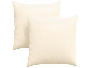 Lot de 2 coussins de canapé, coussins décoratifs crème 60 x 60 cm cf59050