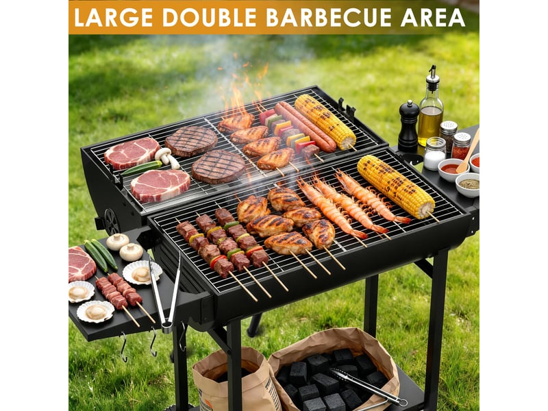  Xxl barbecue au charbon double face,barbecue xxl avec grille | adapté pour moins et plus, fêtes et réunions de famillexxl barbecue au charbon double face,barbecue xxl avec grille | adapté pour moins et plus, fêtes et réunions de…  - Conforama E