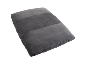 Canapé de sol convertible 145x184 cm 2-en-1 velours côtelé gris foncé sans matelas