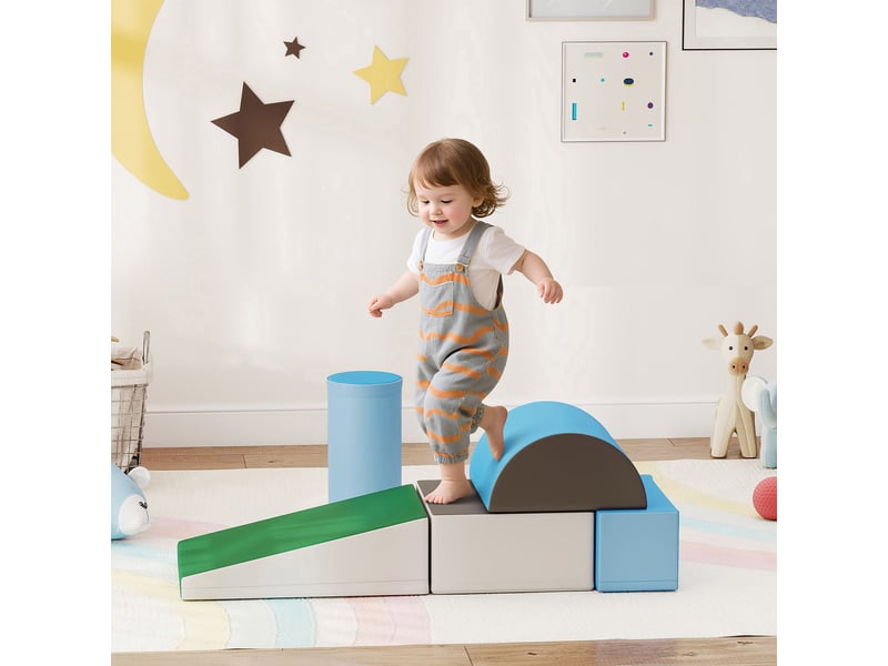 5pcs module motricité bébé parcours motricité bébé en mousse epe pour enfants d'âge préscolaire, multicolore - Conforama B