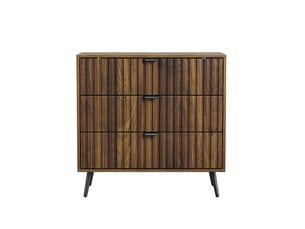 Chiffonnier 3 tiroir(s)    MIVRAY   coloris bois foncé largeur 80 cm hauteur 78 cm