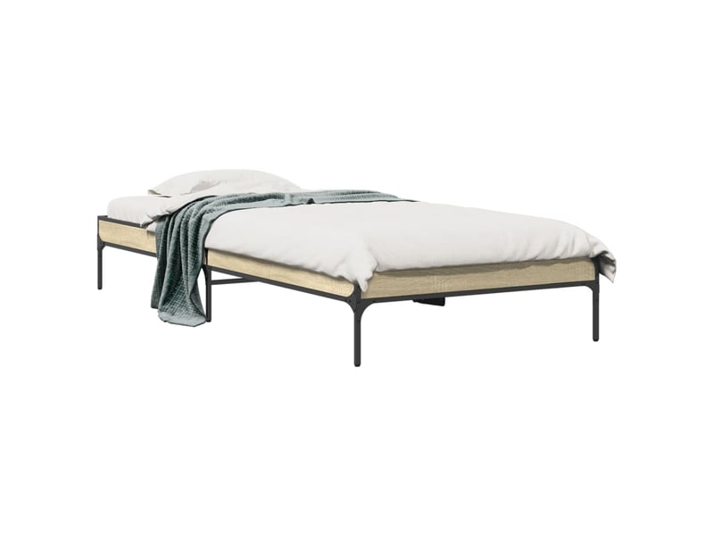  Lit simple- lit adulte -  cadre de lit sans matelas chêne sonoma 100x200 cm  - Conforama A