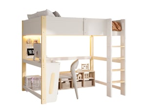 Lit mezzanine 140x200 cm <strong></strong> <strong></strong> coloris naturel