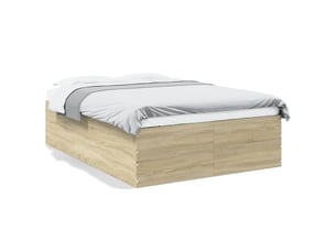 Lit 2 places 135x190 cm    coloris marron