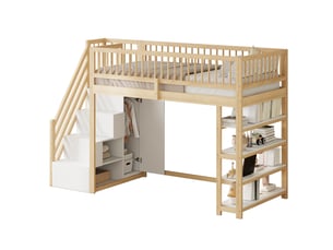 Lit mezzanine 90x200 cm STILVORA   coloris naturel