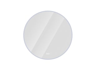 Miroir rond(e) de salle de bain coloris argenté MAISENTIEL - 80 cm x 80 cm