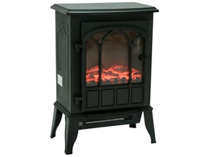 Cheminée électrique sur pied noire 10002000 w, effet flamme led réglable