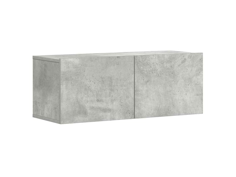  Ensemble de meubles tv 3 pcs gris béton bois d'ingénierie shl15135  - Conforama D