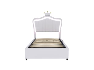Lit coffre 90x200 cm <strong>ZOVIRA</strong> <strong></strong> coloris blanc