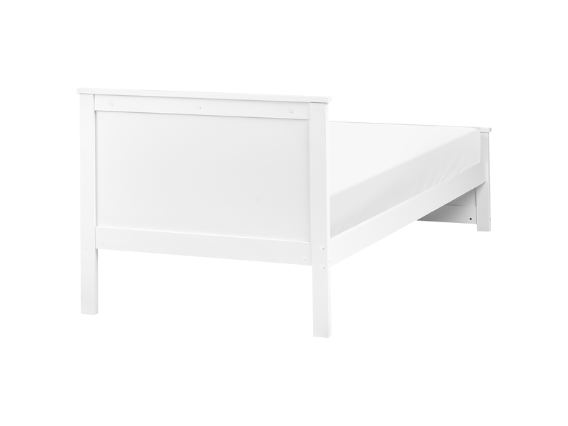  Lit avec sommier bois de pin sabran 90 x 200 cm blanc  - Conforama E