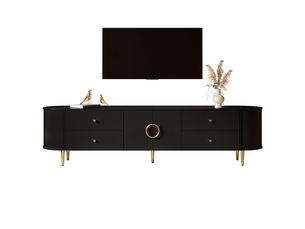 Meuble tv coloris noir 180 cm <strong>ROLIPO</strong>  <strong></strong>