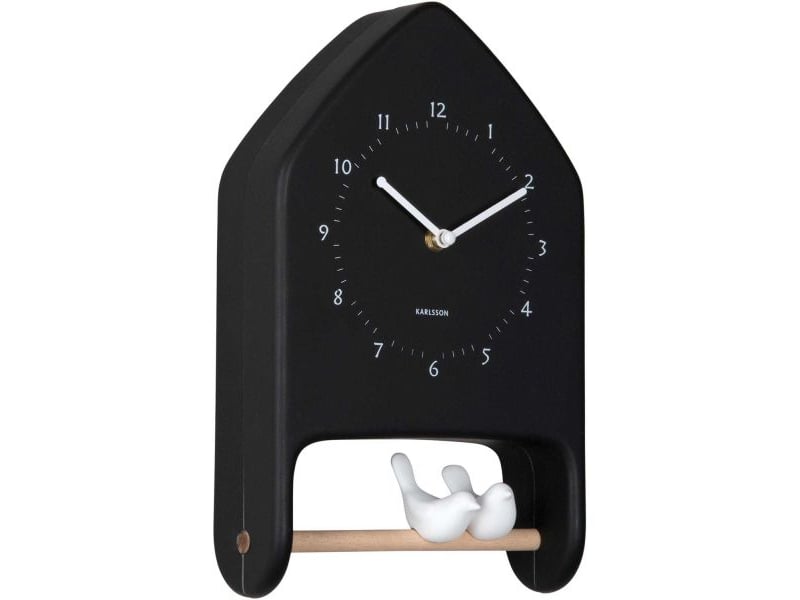  Horloge murale love birds noir  - Conforama A