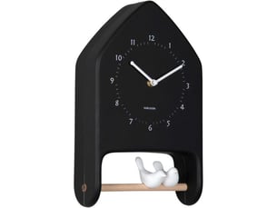 Horloge murale love birds noir