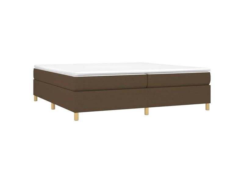  Lit double- lit adulte -  cadre de lit à lattes marron foncé 200x200 cm tissu  - Conforama B