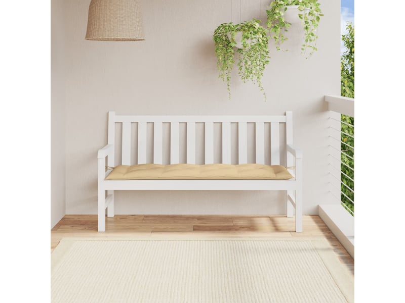  Coussin de banc de jardin, coussin d'assise beige mélangé 150x50x7 cm tissu cf52660  - Conforama C