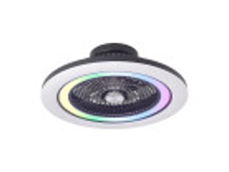  Fabrilamp antartida plafonnier ventilateur led 50 w, 5400 lm, rgb, moteur dc, 5 pales, ø 58 cm, noir 246192509 - Conforama D