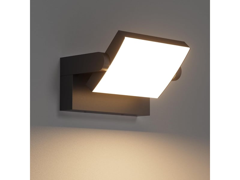  Applique murale extérieure led 5000lm 3000k ip65 noir  pivotant 360° lumière chaude 36w 7914674571 - Conforama B