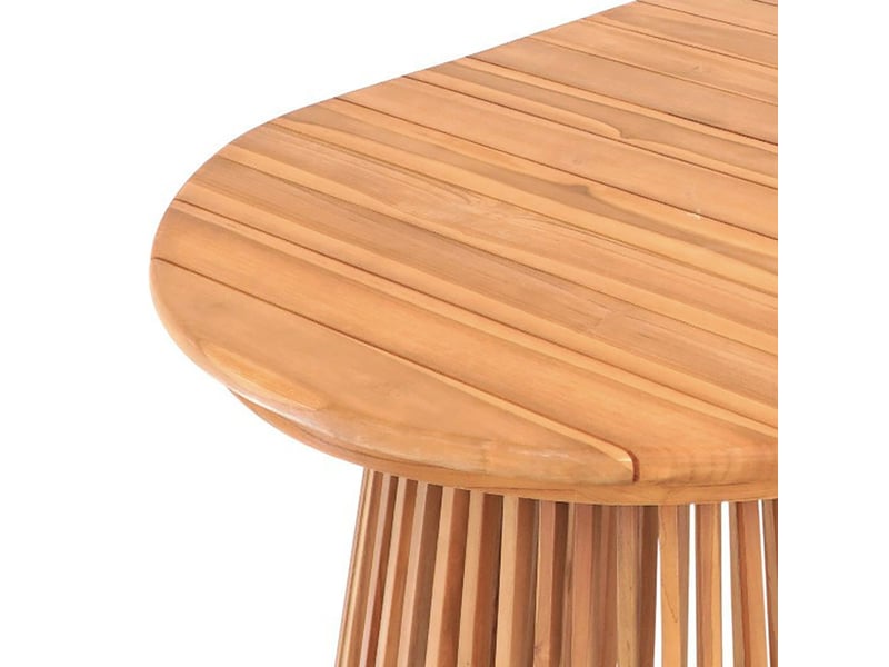 Table de jardin ovale 200cm en teck massif pieds ajourés - liricia LIRICIA - Conforama C