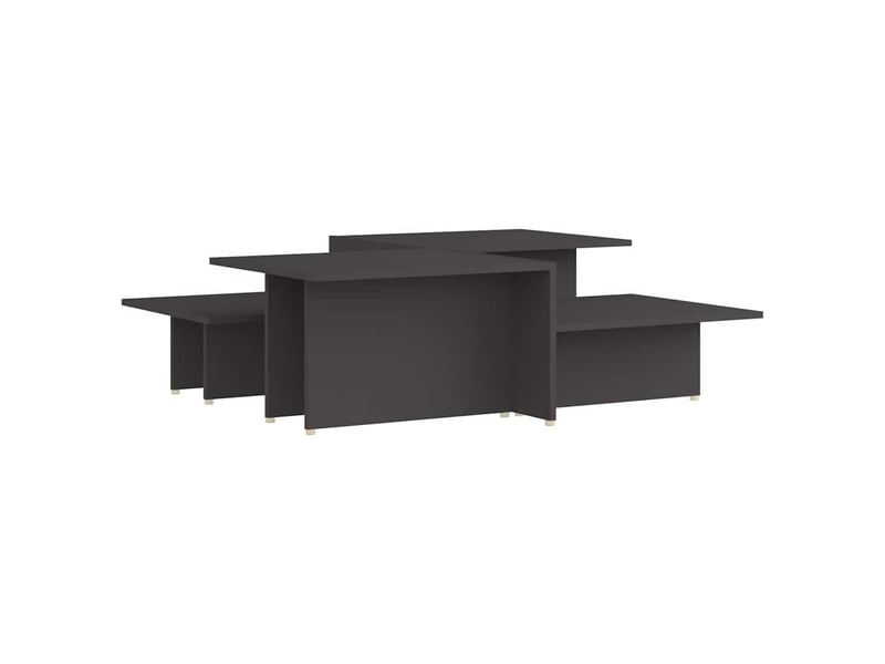  Tables basses 2 pcs - table de salon - table à thé gris 111,5x50x33 cm bois d'ingénierie  - Conforama A