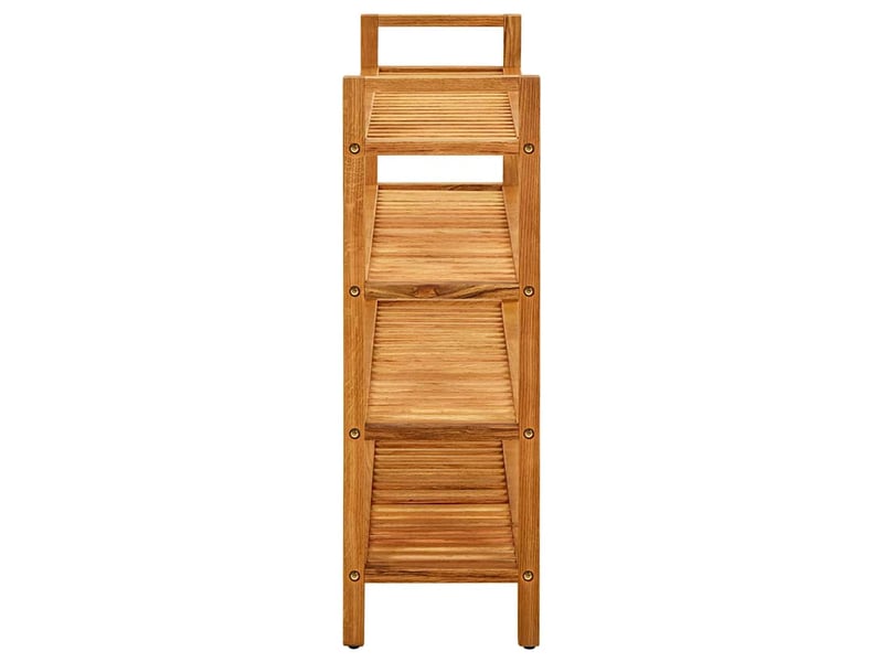  Étagère à chaussures, meuble à chaussures à 4 niveaux 100x27x80 cm chêne massif  - Conforama C
