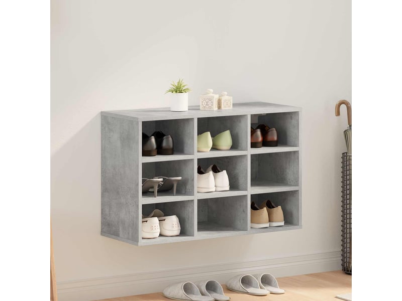  Meuble à chaussure, cabinet à chaussures 77,5x30x51 cm bois d'ingénierie shl227  - Conforama B