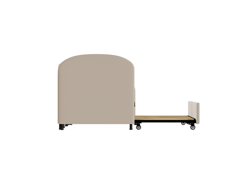  Lit de jour SOFTSEA 2 places en velours, tiroirs rangement, canapé-lit moderne  - Conforama E