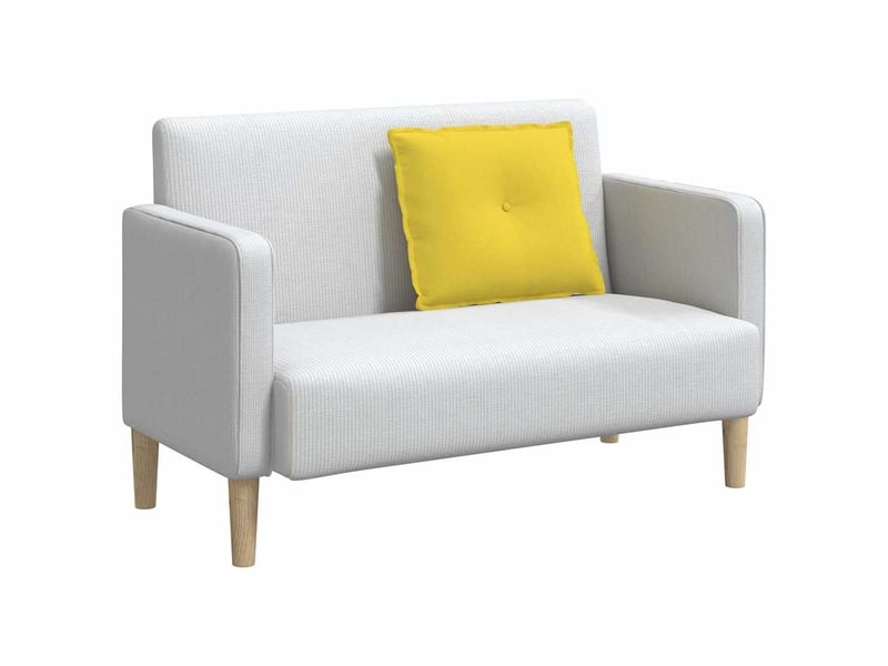Coussin de dos, coussin de dossier jaune clair 60 x 19 x 50 cm tissu cf54787 - Conforama C