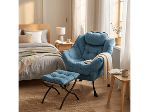 Fauteuil fixe  <strong></strong> Tissu bleu