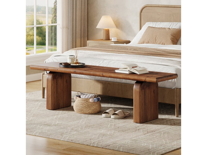  Banc d'entrée en bois massif de 160 cm, banc d'intérieur en bois pour bout de lit, style ferme, idéal pour l'entrée, le couloir, la chambre, la salle à manger ou le salon ; montage facile  - Conforama D