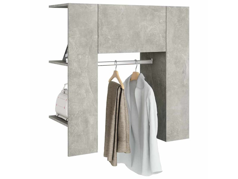  Meuble de rangement, armoire de couloir gris béton 97,5x37x99 cm bois d'ingénierie  - Conforama E