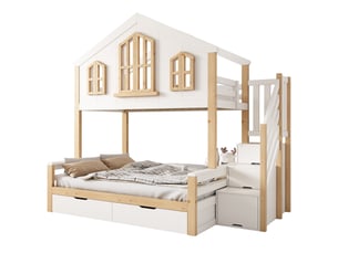 Lit superposé 90x200 cm OOIILLEE Luxe haut de gamme coloris bicolore