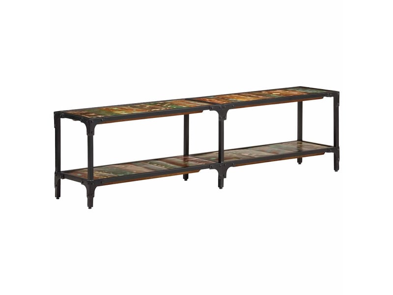 Meuble tv - banc tv - meuble de rangement 150x30x41 cm bois massif de récupération  - Conforama A