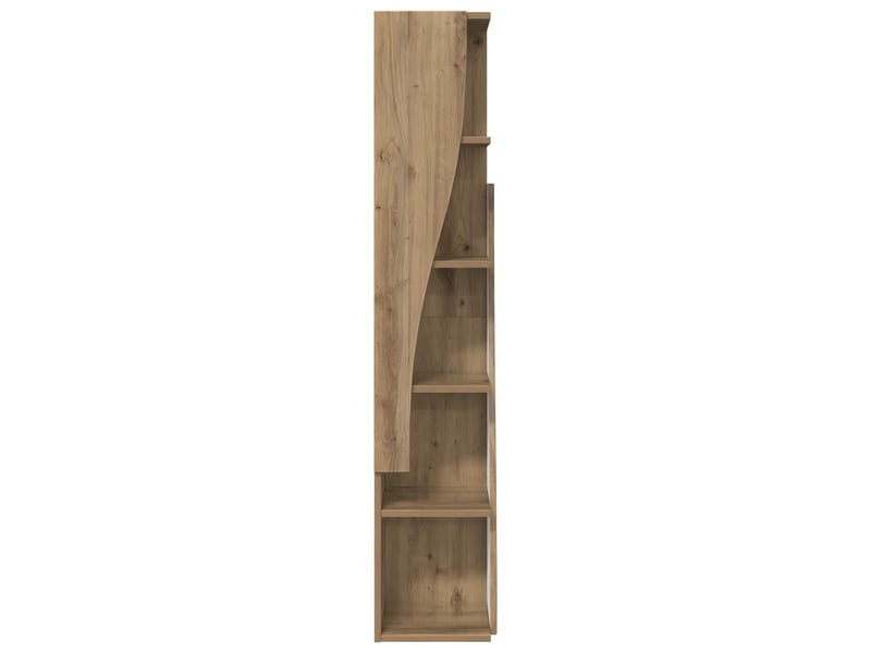  Meuble d'angle, meuble de rangement salon 27,5x27x140cm bois d'ingénierie chêne artisanal  - Conforama E