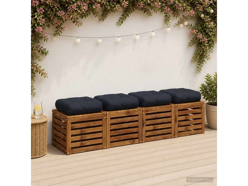 Lot de 4 coussins de siège, coussins d'assise vianen 100 % polyester cf60642 - Conforama B