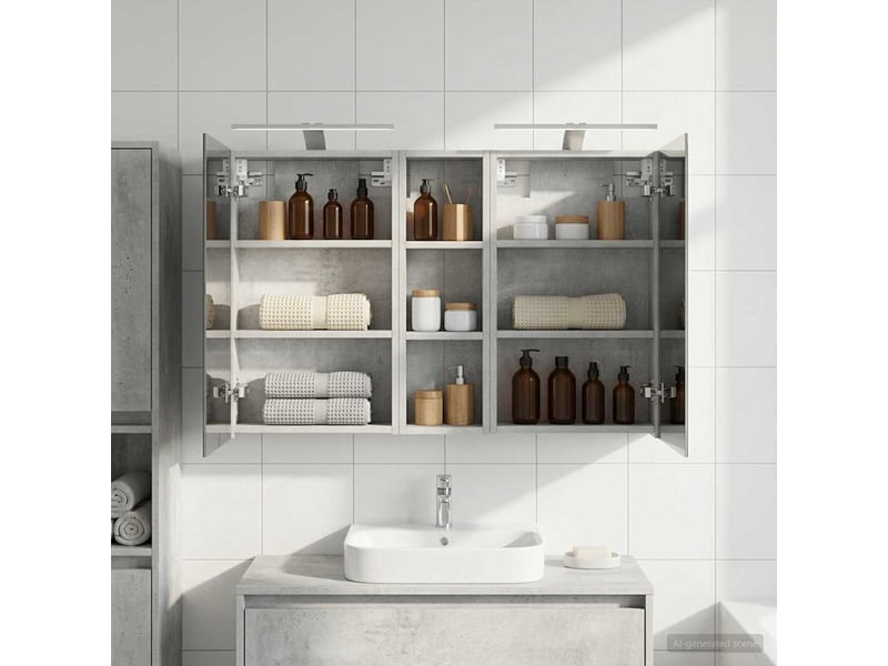  Ensemble de meubles de salle de bain 3 pcs 100x10.5x60.5 cm shl9562  - Conforama D