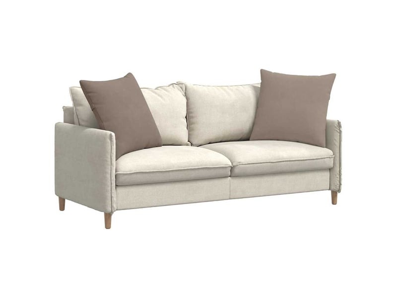 Lot de 2 coussins de canapé, coussins décoratifs tissu taupe 80 x 80 cm cf58970 - Conforama C
