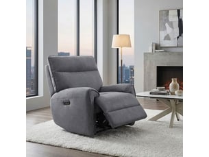 Fauteuil relax électrique <strong>MEUBLETMOI</strong> Microfibre gris