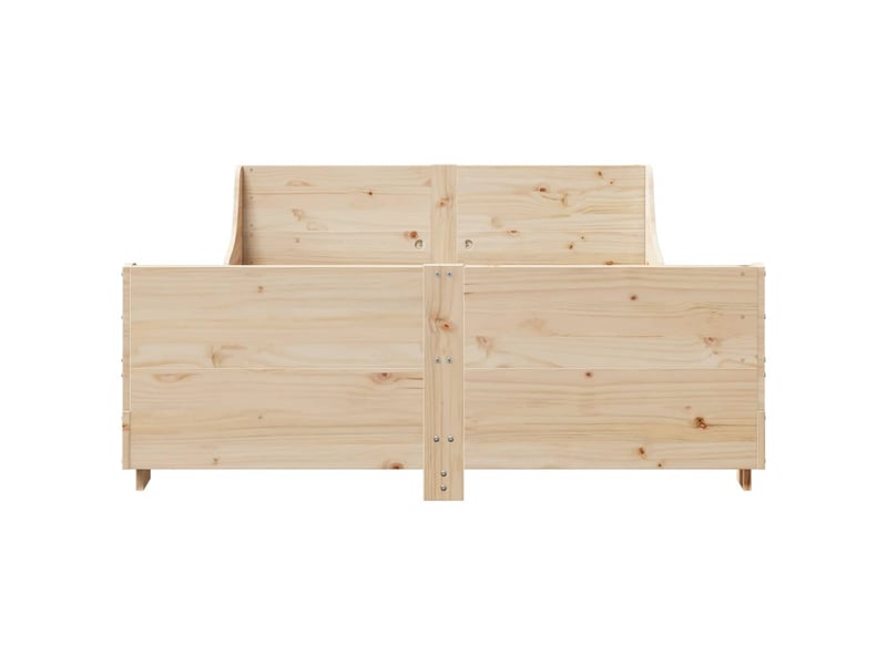  Lit double- lit adulte -  cadre de lit sans matelas 150x200 cm bois de pin massif  - Conforama C