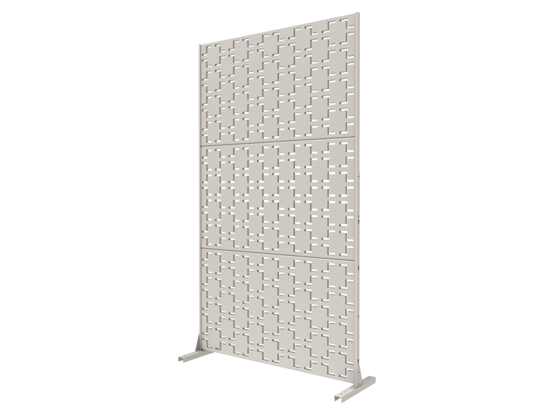 Cloison de séparation basciano pour extérieur et intérieur acier galvanisé 180 x 90 x 40 cm beige ail casa.pro Basciano - Conforama A