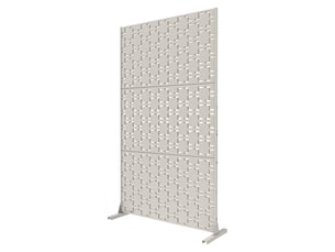 Cloison de séparation basciano pour extérieur et intérieur acier galvanisé 180 x 90 x 40 cm beige ail casa.pro