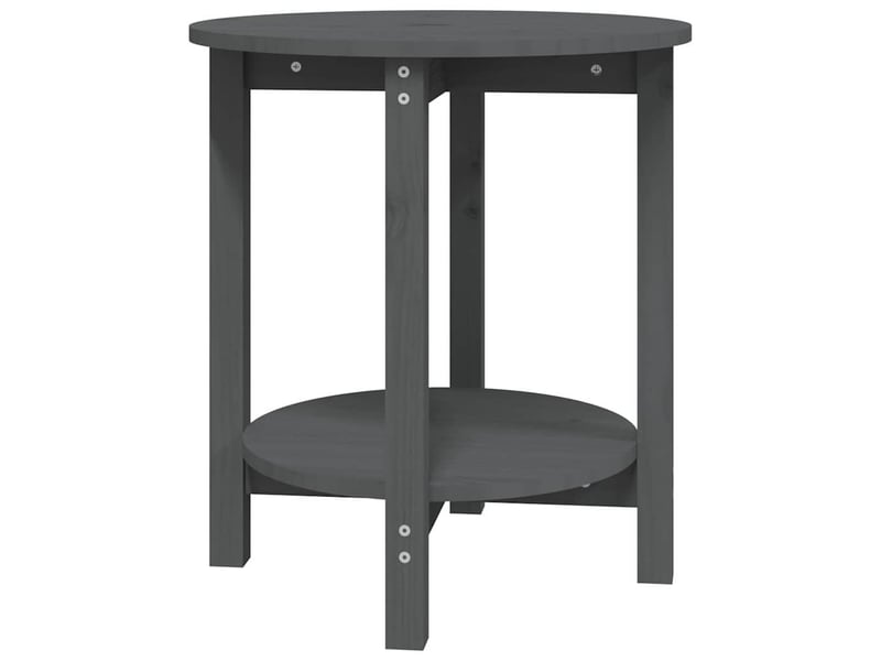  Table basse - table de salon - table à thé gris ø 55x60 cm bois massif de pin  - Conforama A