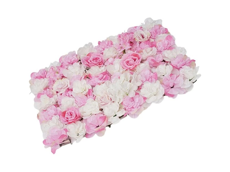 Plantes à fleurs artificielles panneaux fond mur décor de mariage rose vif - Conforama E