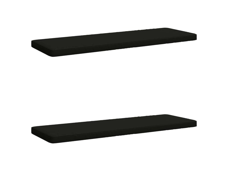  Lot de 2 coussins de banc, coussins d'assise vught 100 % polyester noir cf58015  - Conforama A