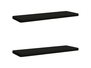 Lot de 2 coussins de banc, coussins d'assise vught 100 % polyester noir cf58015