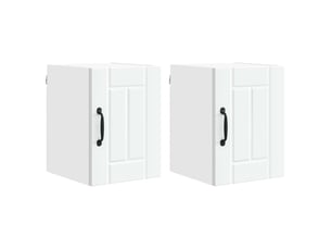 Meuble mural de cuisine | armoire de cuisine 2 pcs blanc bois d'ingénierie shl5760