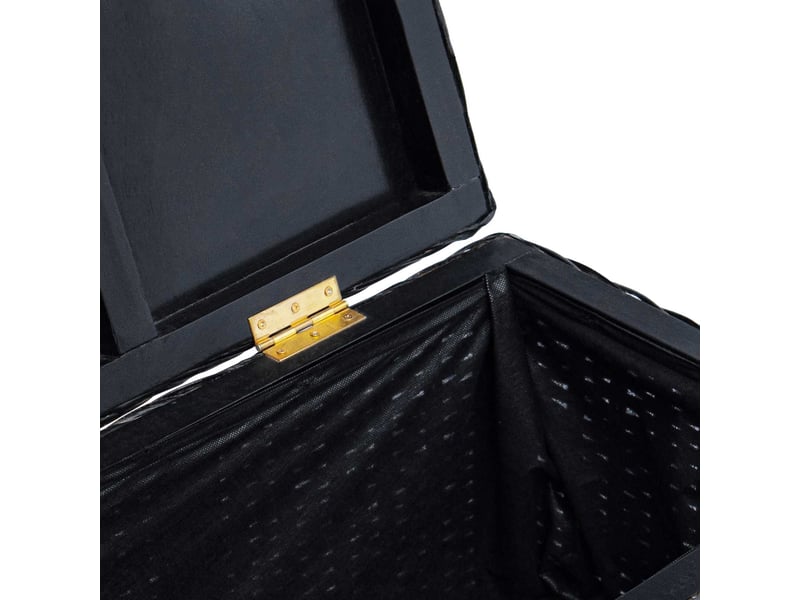 Boîte de rangement, coffre de rangement noir 110x35x45 cm - Conforama E